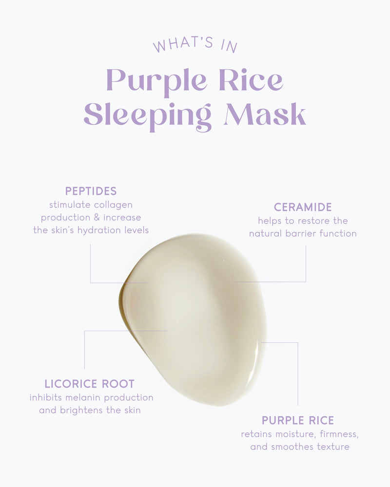 Purple Rice Sleeping Mask